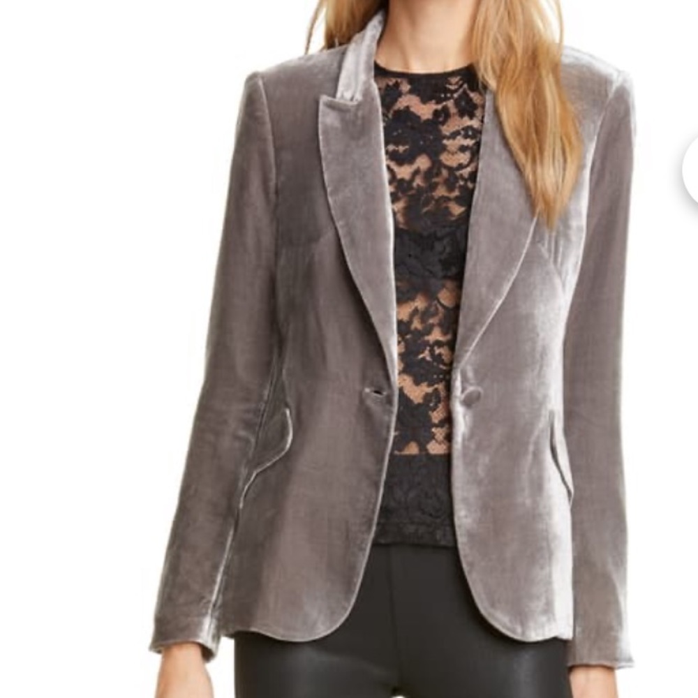 L’AGENCE Velvet Grey Blazer